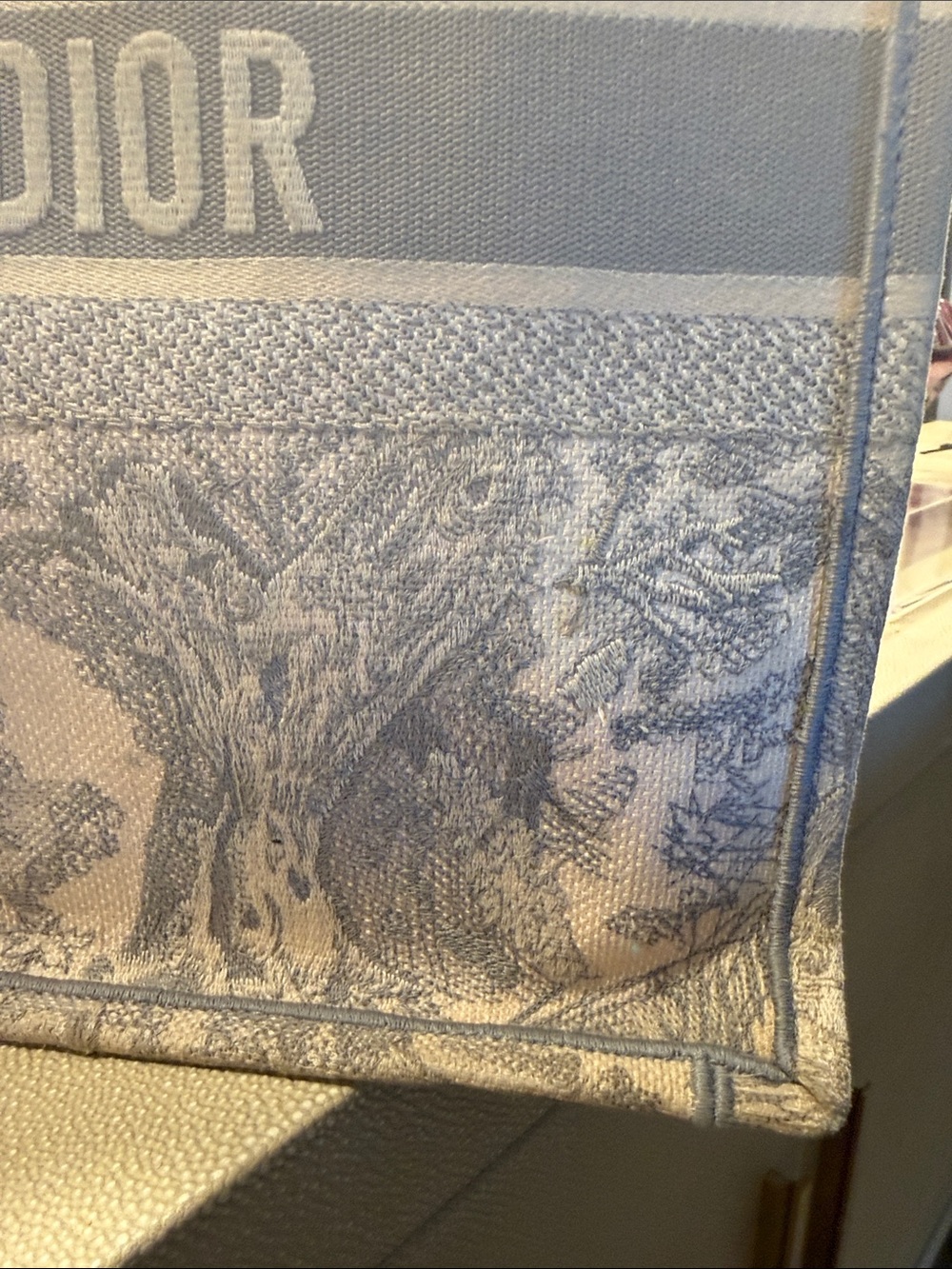Dior Beige & Grey Christian Dior Book Tote - Picture 2 of 16
